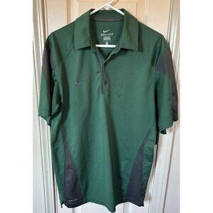Nike Dri-Fit Men’s Med Green Golf Athletic Polo Shirt